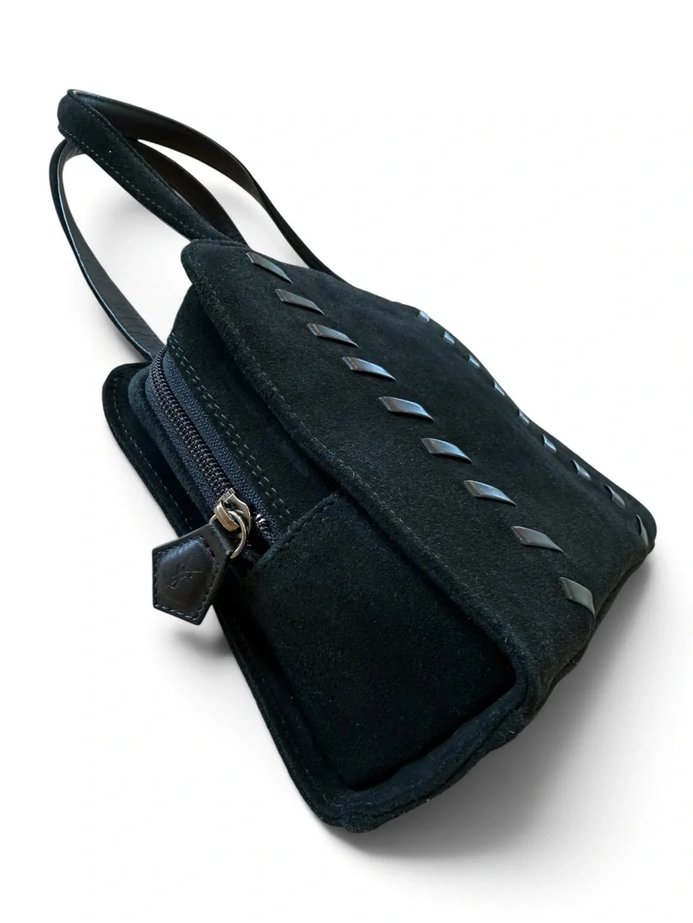 YSL Black Suede Handbag - Women's Everyday Bag